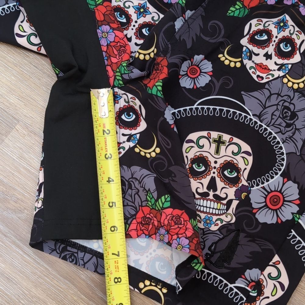 Tachuntfish THF Athletic Shorts Dia De Los Muertos Skull Pattern Men’s M - Picture 8 of 10